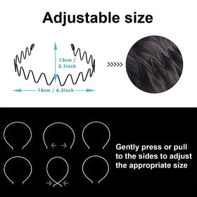 KELUBATU Adjustable Metal Headband side view showing texture