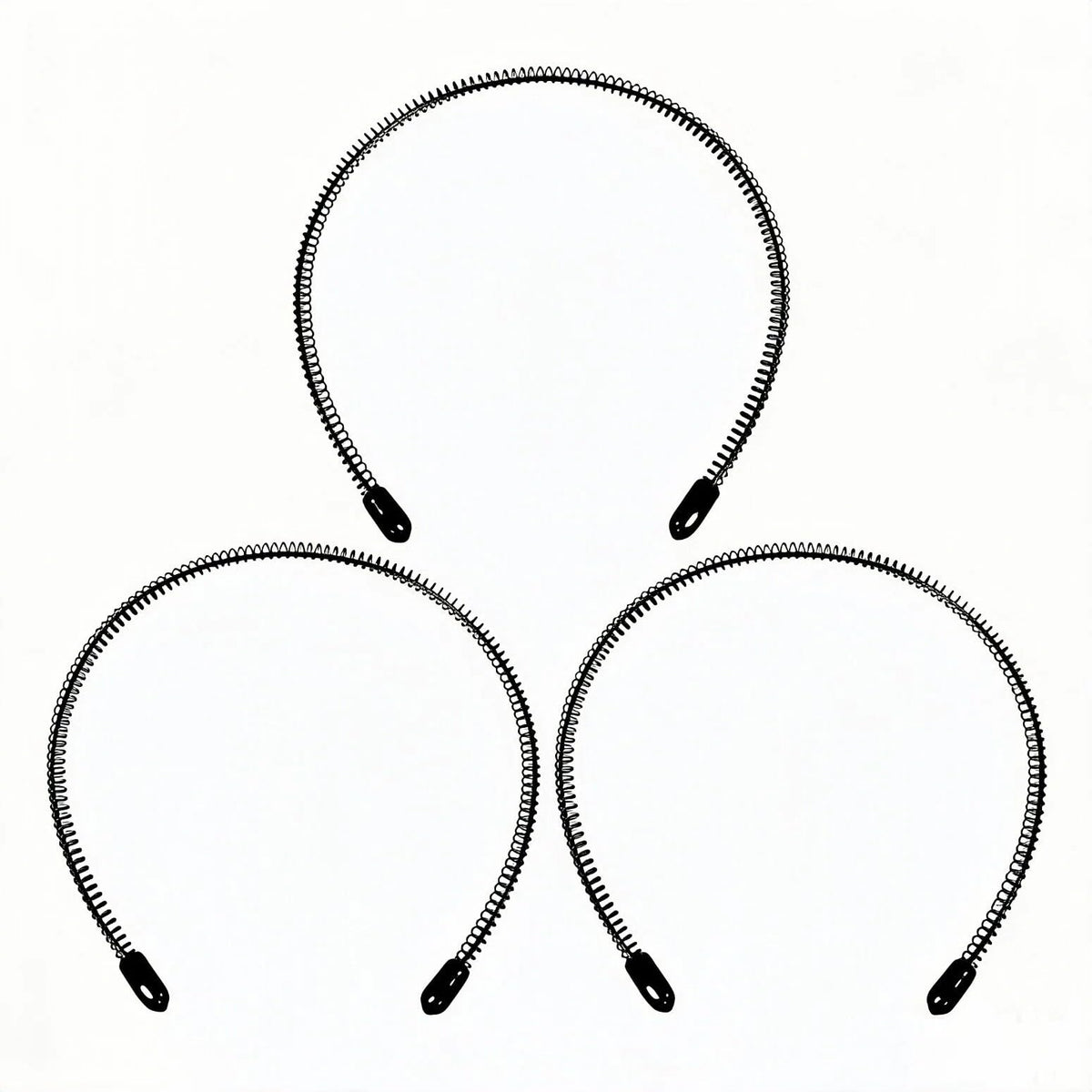 KELUBATU Metal Headband for Men front view with wavy design