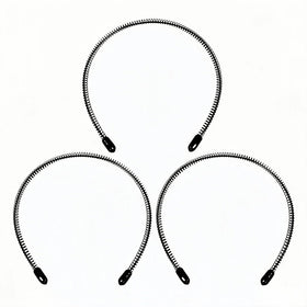 KELUBATU Metal Headband for Men front view with wavy design