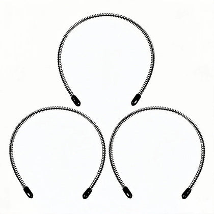 KELUBATU Metal Headband for Men front view with wavy design