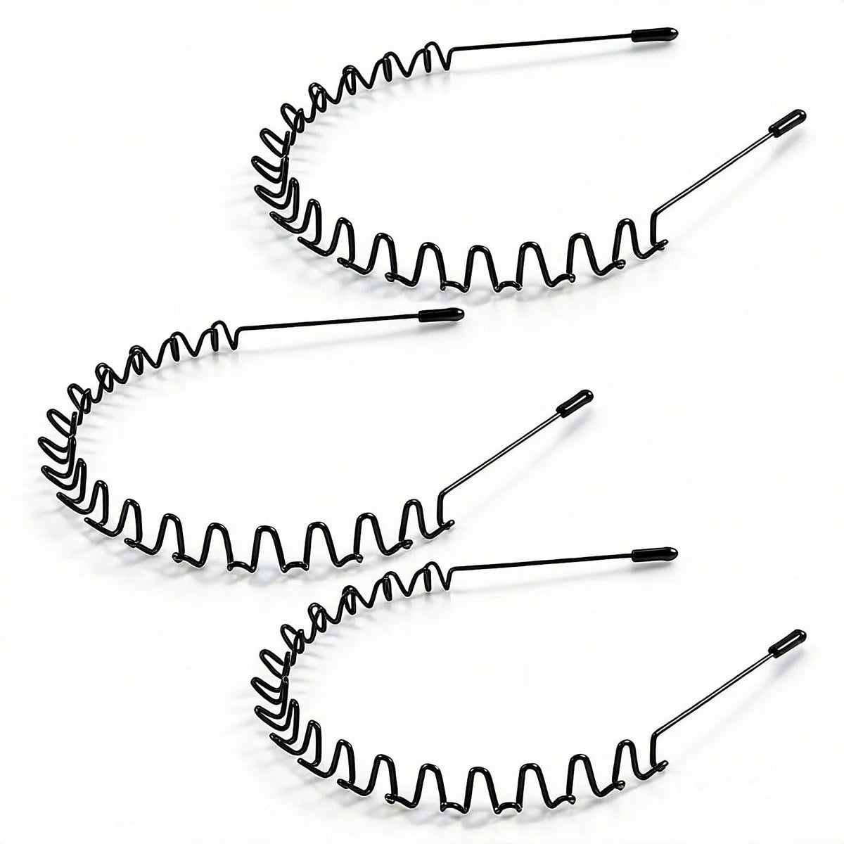 KELUBATU Metal Headband for Men front view with zig zag design