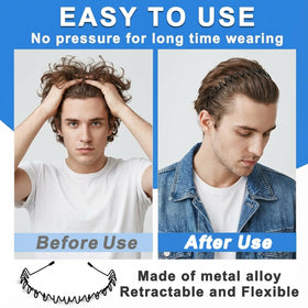 KELUBATU Metal Headband for Men in use during a workout