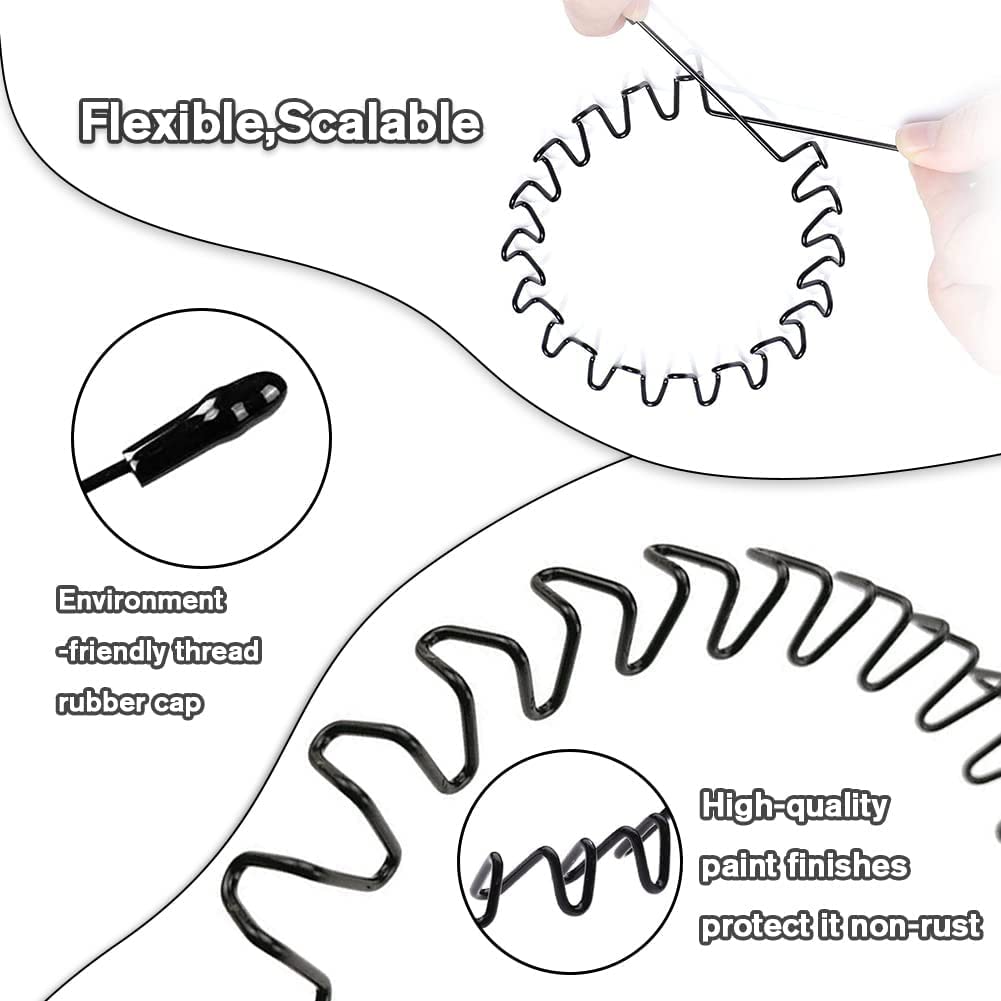 KELUBATU Metal Headband for Men side view showing protective covers