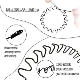 KELUBATU Metal Headband for Men side view showing protective covers