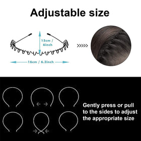 KELUBATU Metal Headband for Men three pieces in assorted angles