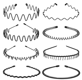 KELUBATU Metal Headband front view with wavy design