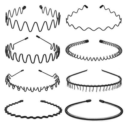 KELUBATU Metal Headband front view with wavy design