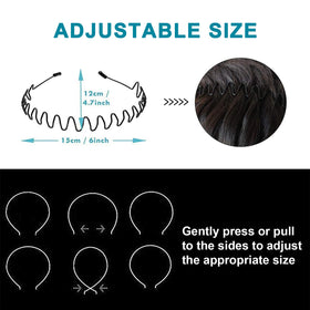 KELUBATU metal headband side view showing zigzag wave design