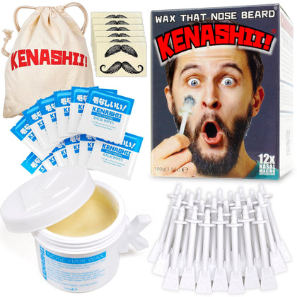 KENASHII Nose Wax Kit with 100g wax and 24 applicators front view