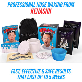KENASHII Super Nose Waxing Kit 12 balm wipes included