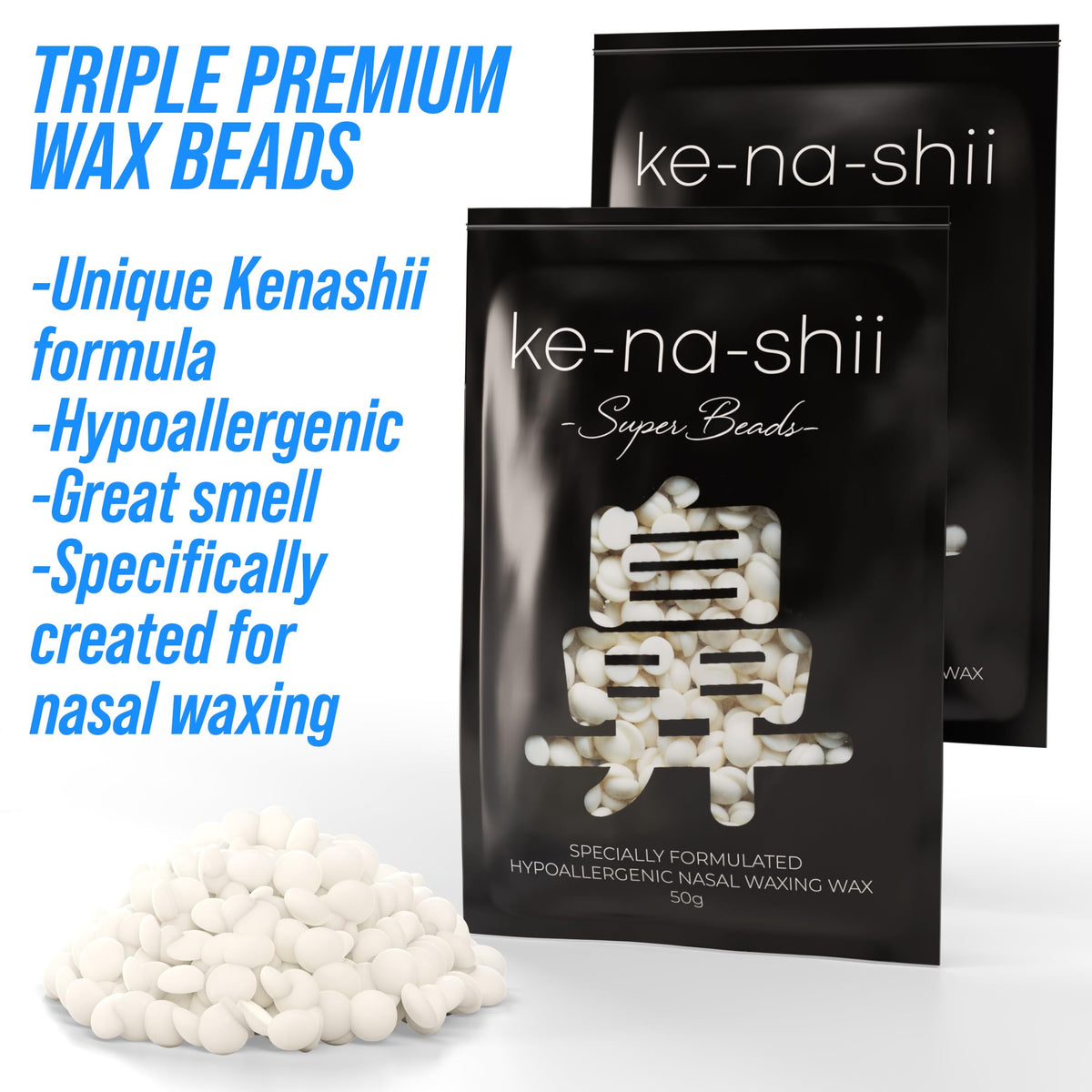 KENASHII Super Nose Waxing Kit applicators close-up