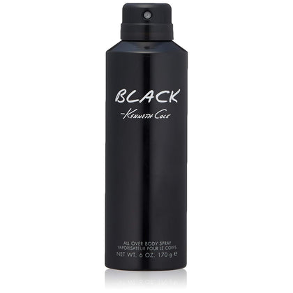 Kenneth Cole Black Body Spray front view, 6.0 Fl. Oz
