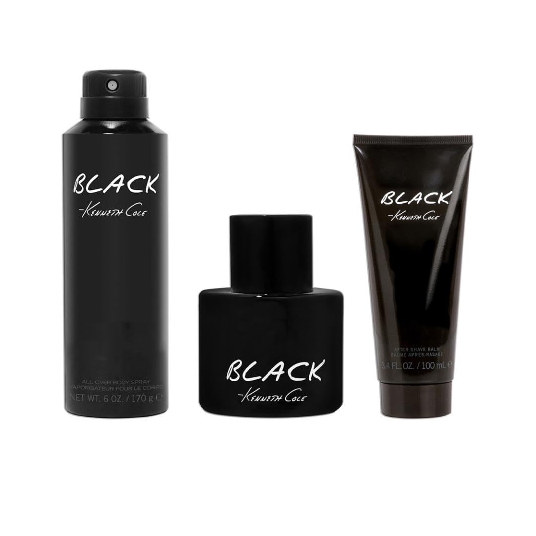 Kenneth Cole Black Eau de Toilette Gift Set front view with packaging