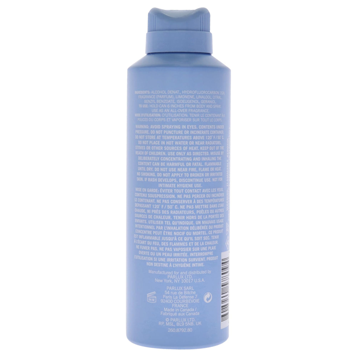 Kenneth Cole New York Blue Body Spray for Men packaging side view