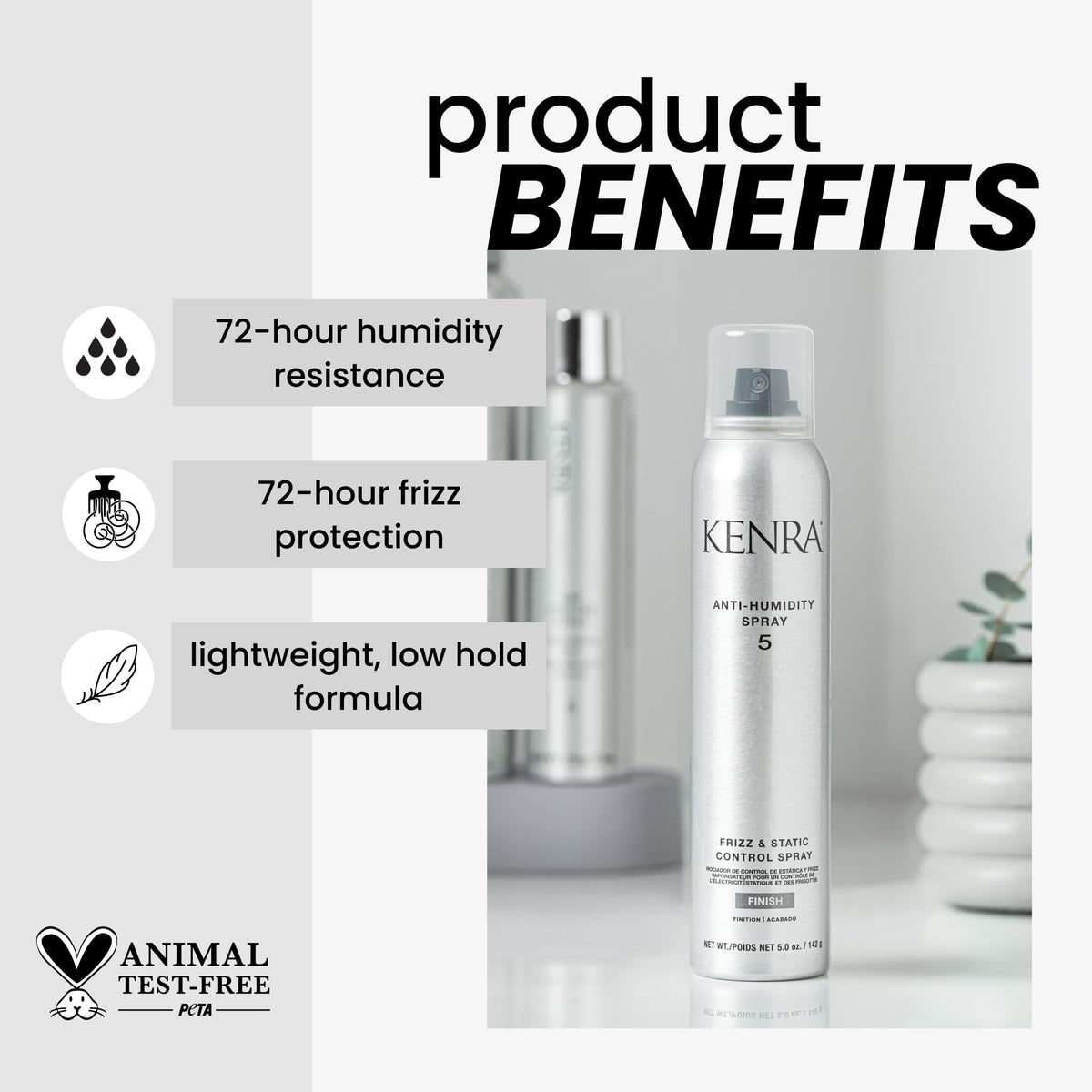 Kenra Anti-Humidity Spray 5 with mist nozzle