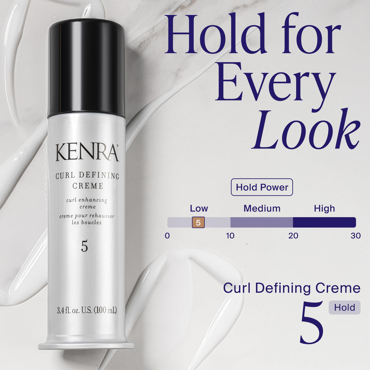 Kenra Curl Defining Crème 5 back view with ingredient list