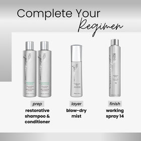 Kenra Platinum Blow-Dry Mist in lifestyle setting