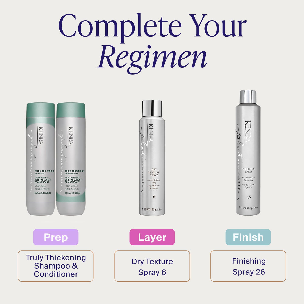Kenra Platinum Dry Texture Spray 6 application on hair