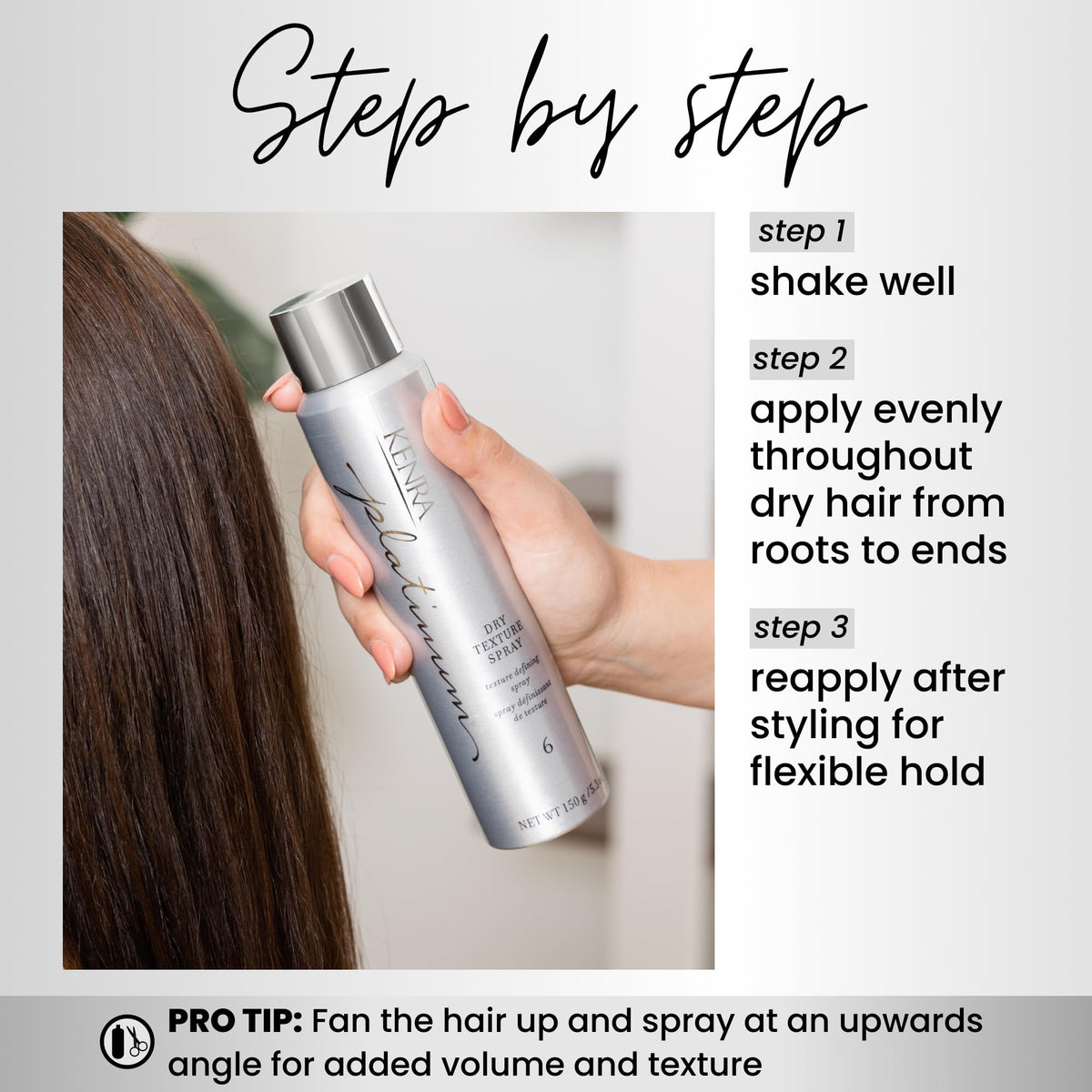 Kenra Platinum Dry Texture Spray spray nozzle close-up