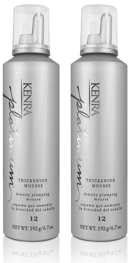 Kenra Platinum Thickening Mousse 12 two 6.7-ounce bottles front view
