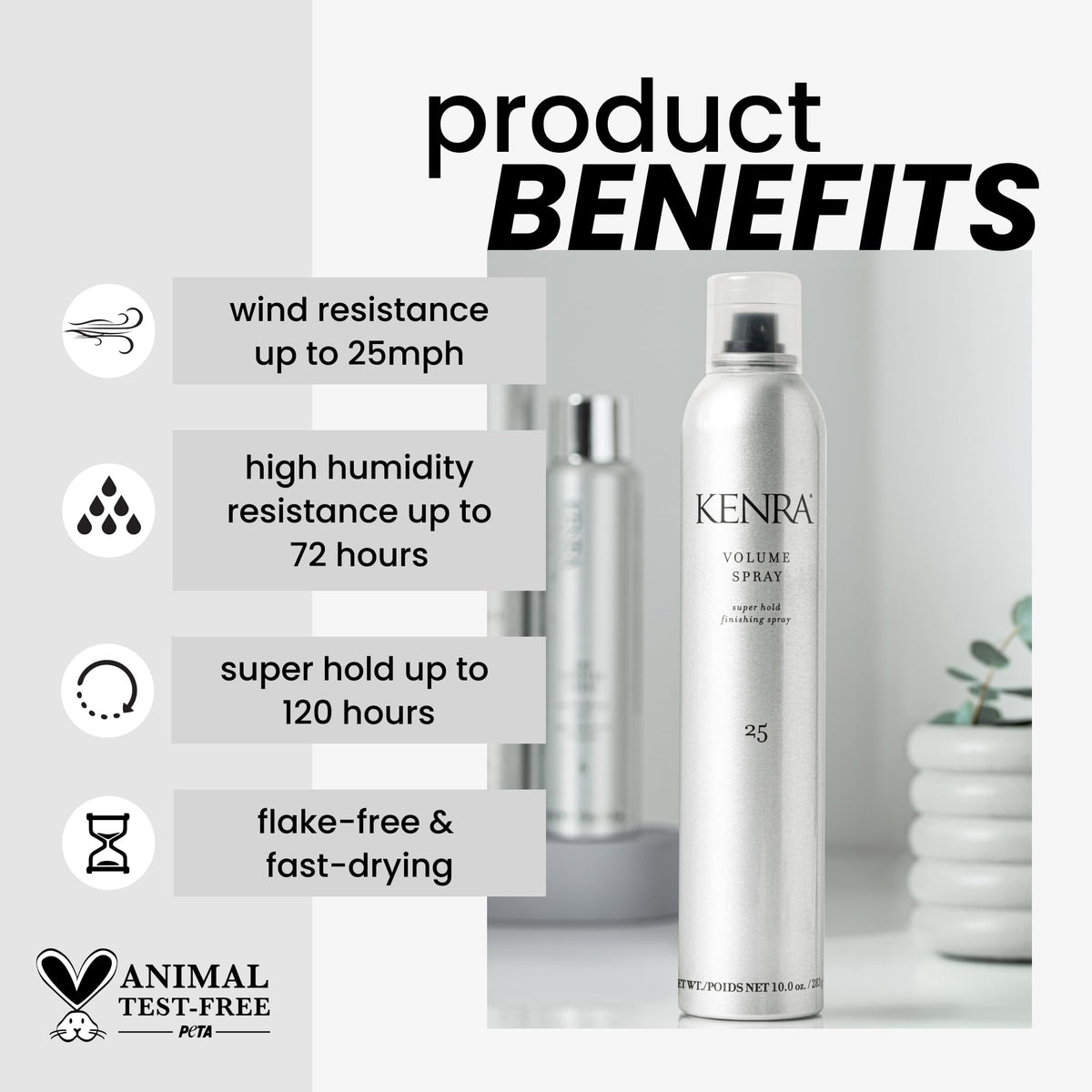 Kenra Professional Volume Spray 25 10 oz back view