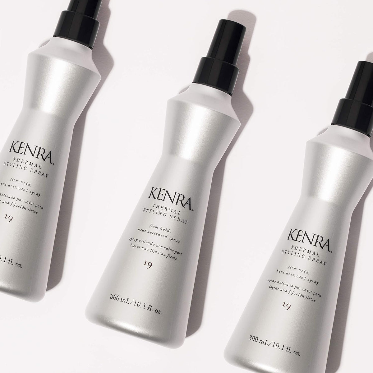 Kenra Thermal Styling Spray 19 lifestyle scene with styled hair