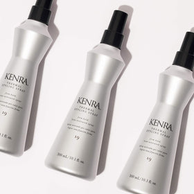 Kenra Thermal Styling Spray 19 lifestyle scene with styled hair