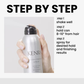 Kenra Ultra Freeze Spray 30 applied to styled hair