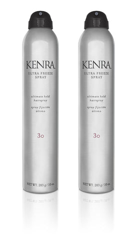 Kenra Ultra Freeze Spray 30 front view of two 10-ounce bottles