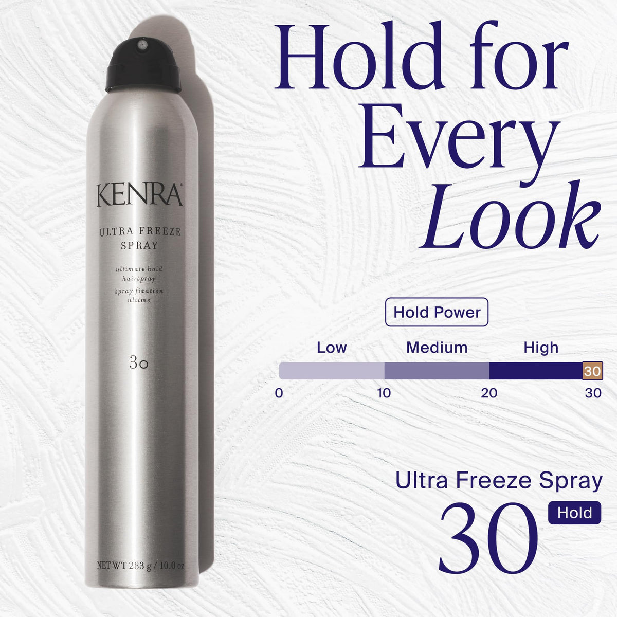 Kenra Ultra Freeze Spray 30 side view showing the label