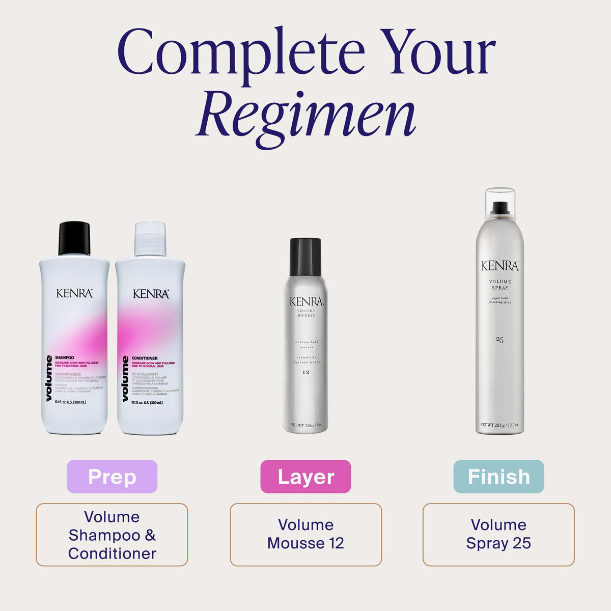Kenra Volume Mousse 12 application in hair
