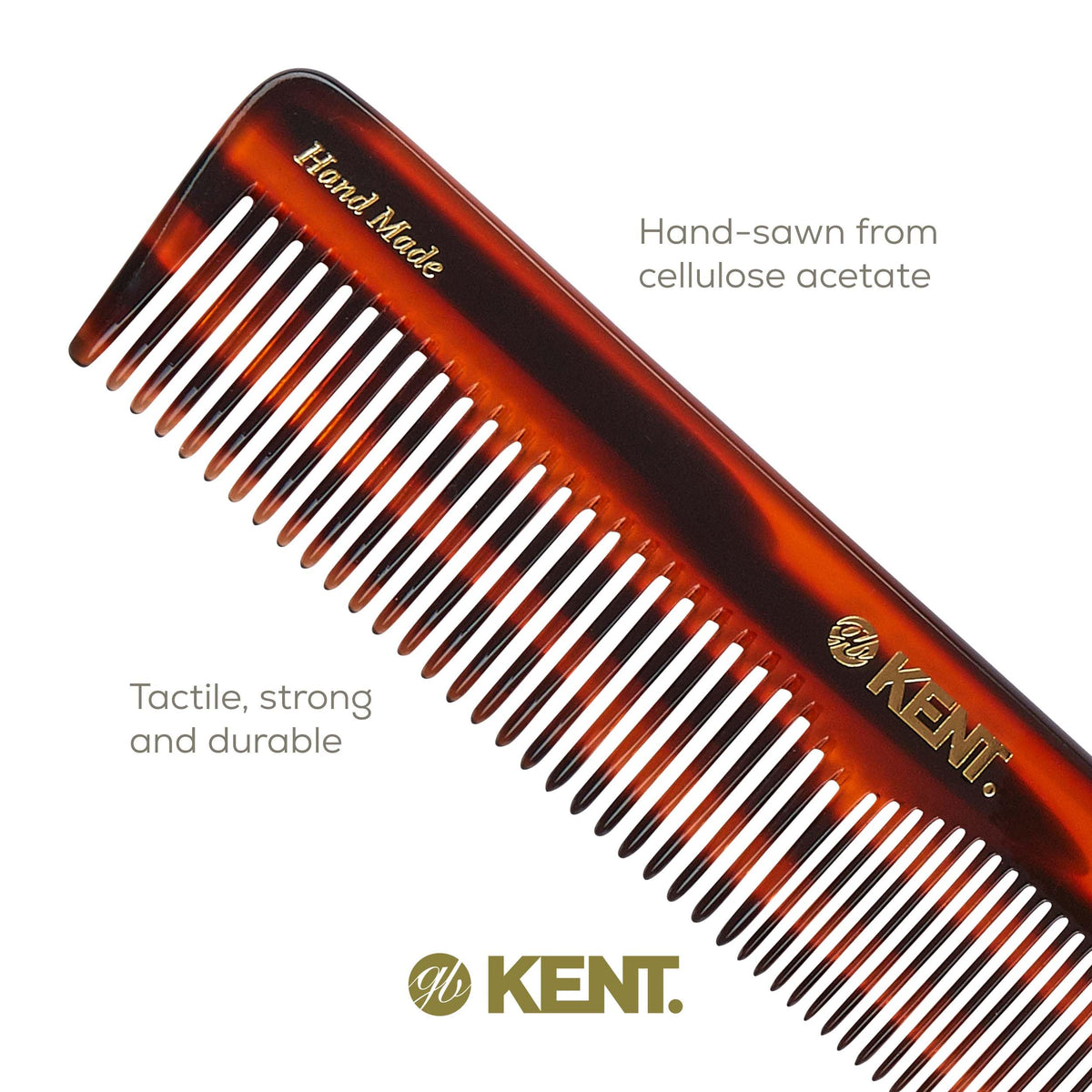 KENT 16T Tortoise Comb held in hand for scale
