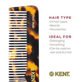 KENT 16T TY comb demonstrating detangling thick hair