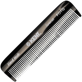 KENT Black Graphite Fine Tooth Comb front view