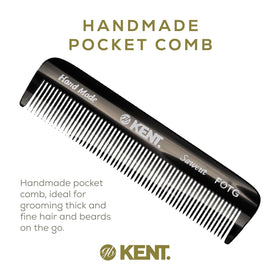 KENT Black Graphite Fine Tooth Comb in hand
