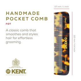 KENT Fine Tooth Comb 4.5 Inch back view