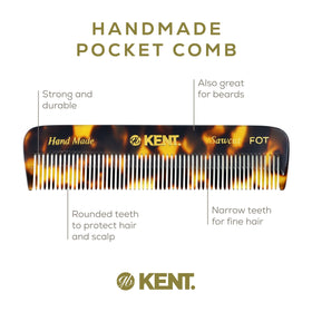 KENT Fine Tooth Comb 4.5 Inch in a pocket