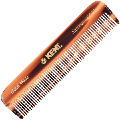KENT Tortoiseshell Fine Tooth Pocket Comb front view