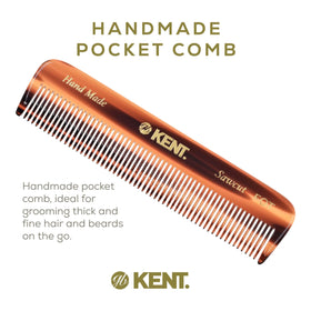 KENT Tortoiseshell Pocket Comb in hand for grooming