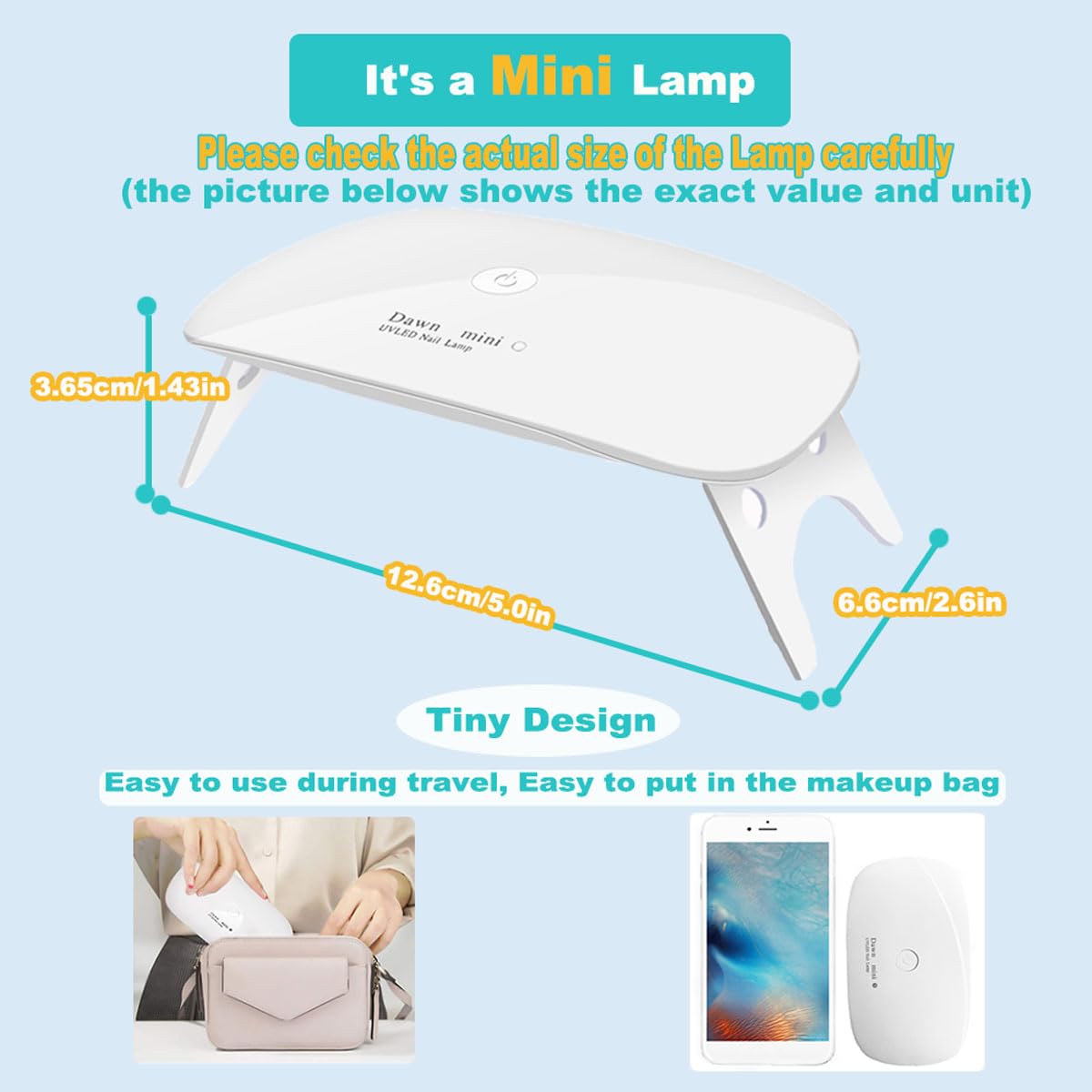 Kepma Mini UV LED Nail Dryer timer settings close-up