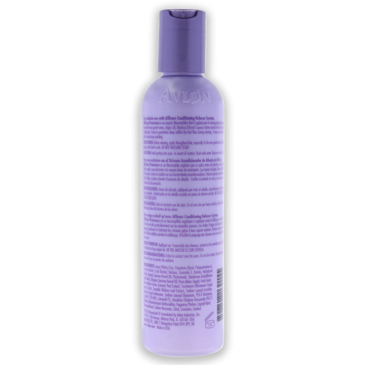 KeraCare Affirm Protecto 240 ml back view showing ingredients