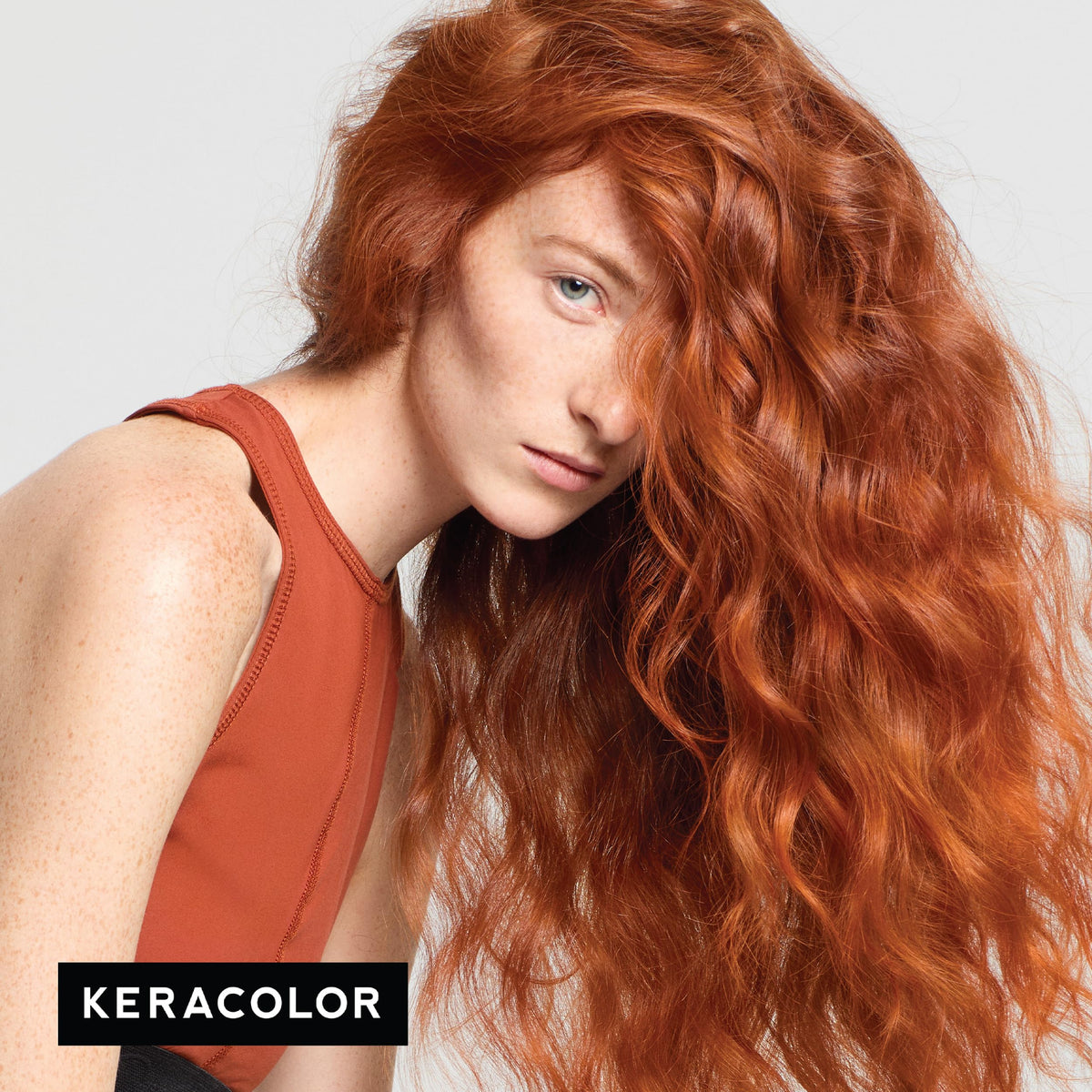 KERACOLOR Color + Clenditioner Copper application on hair