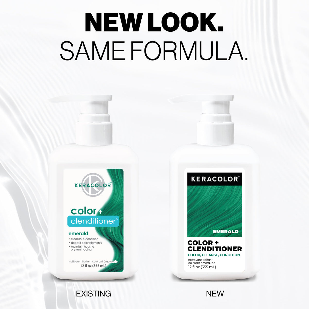 KERACOLOR Color + Clenditioner Emerald 12 Fl Oz back view