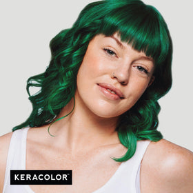 KERACOLOR Color + Clenditioner Emerald in use on hair