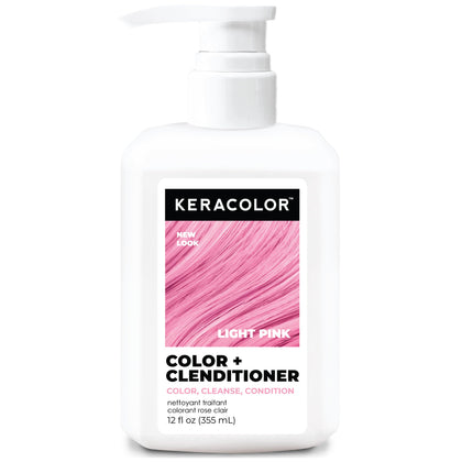 KERACOLOR Color + Clenditioner Light Pink 12 Fl Oz front view