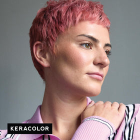KERACOLOR Color + Clenditioner Rose Gold application on hair