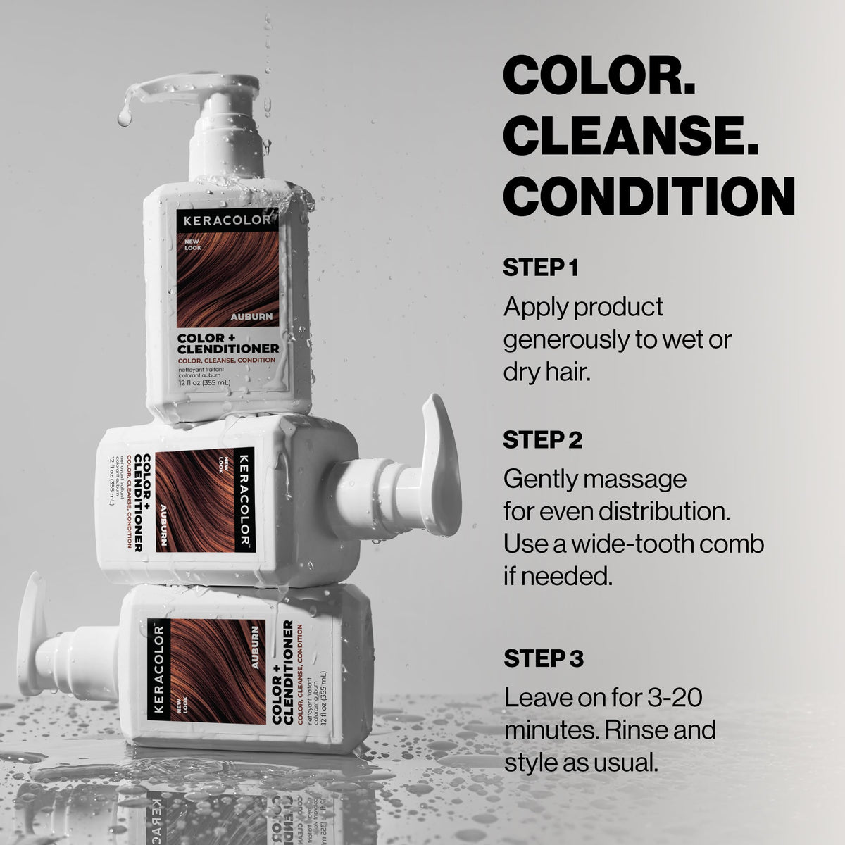 KERACOLOR Color + Clenditioner usage instructions