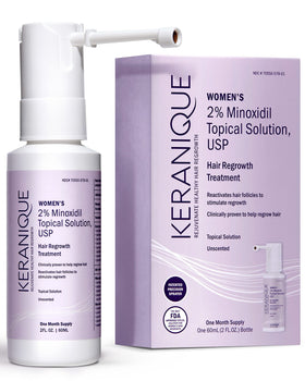 Keranique Hair Regrowth 2% Minoxidil Spray front view