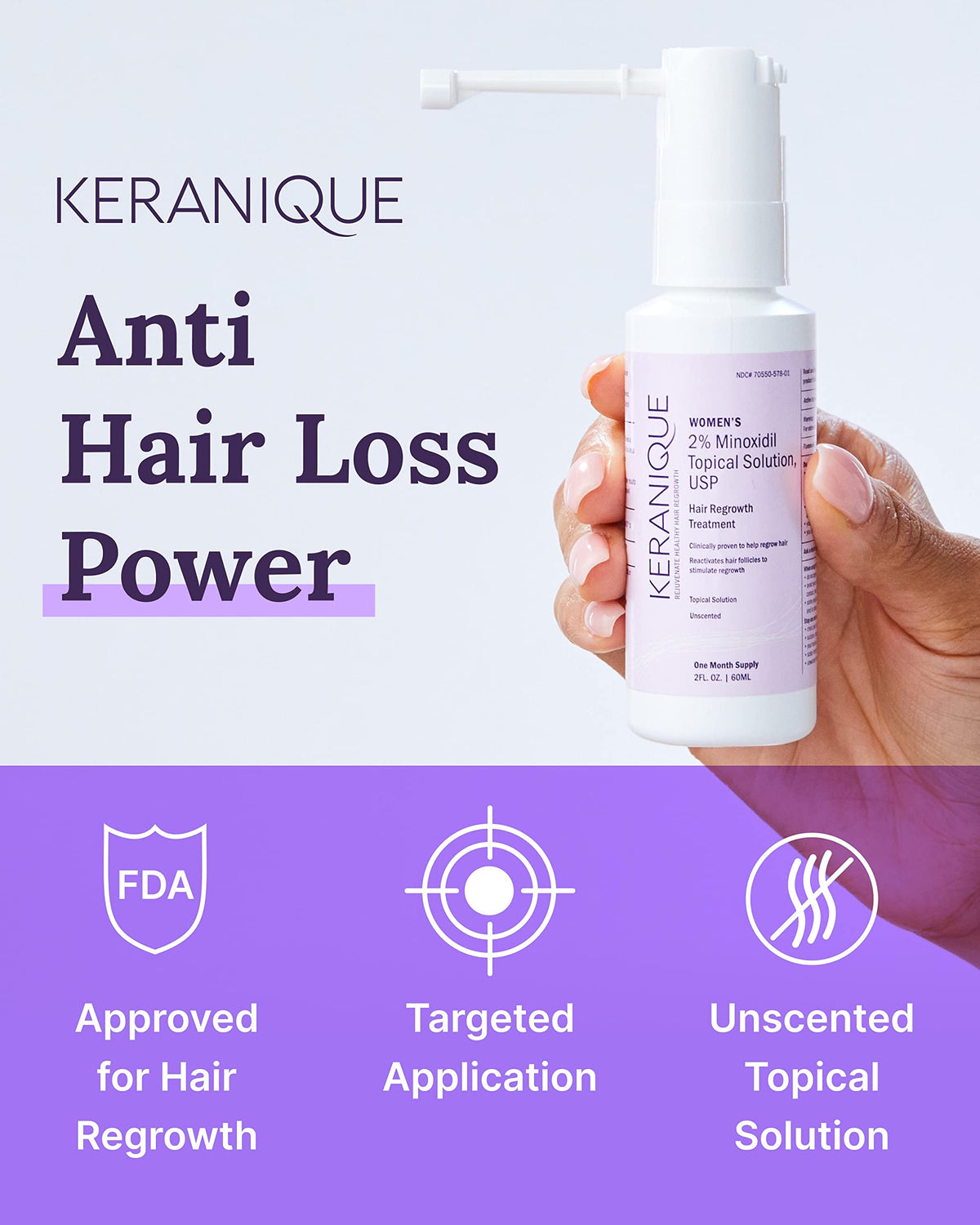 Keranique Hair Regrowth packaging side view