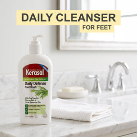 Kerasal Daily Defense Foot Wash bottle with pump